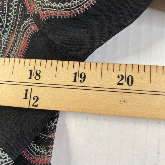 Emma James Womens Black Paisley Print Button-Down Collared Blouse Size 12 Office - Picture 7 of 9